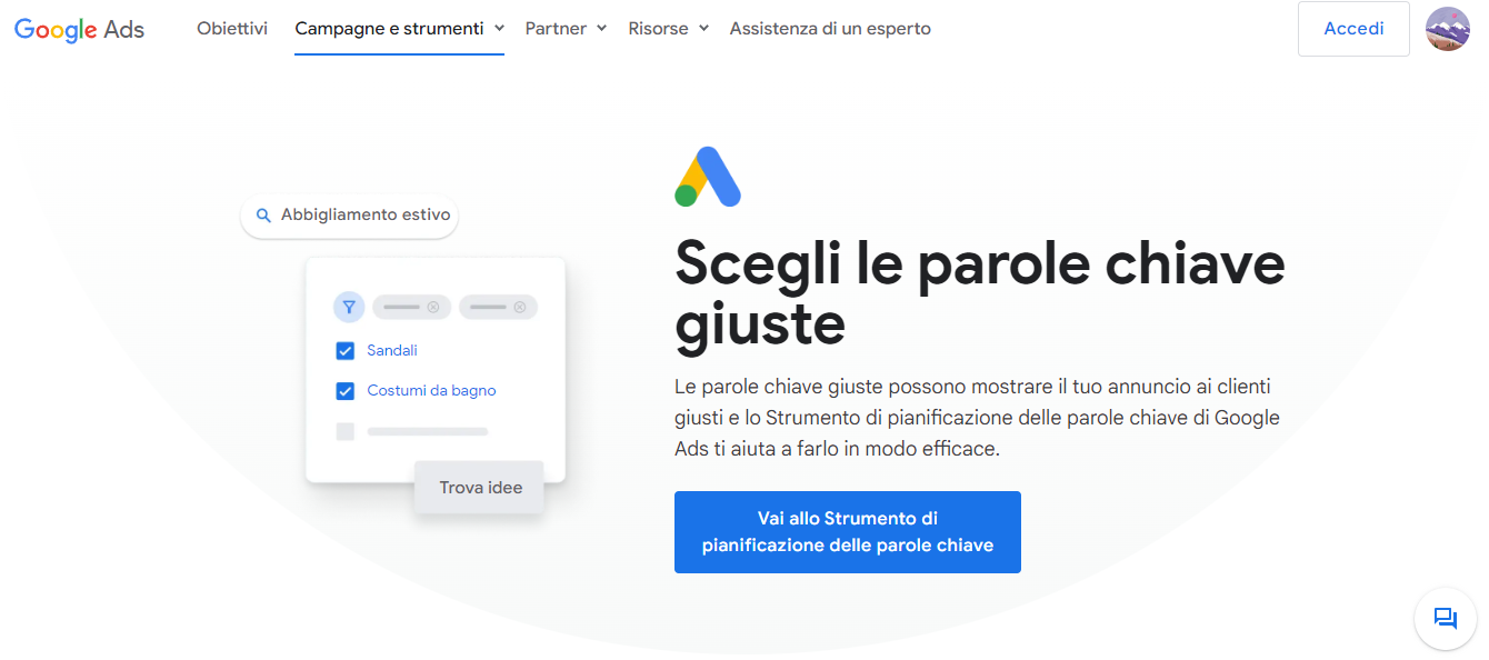 Tool per il Marketing Digitale_Keyword Planner